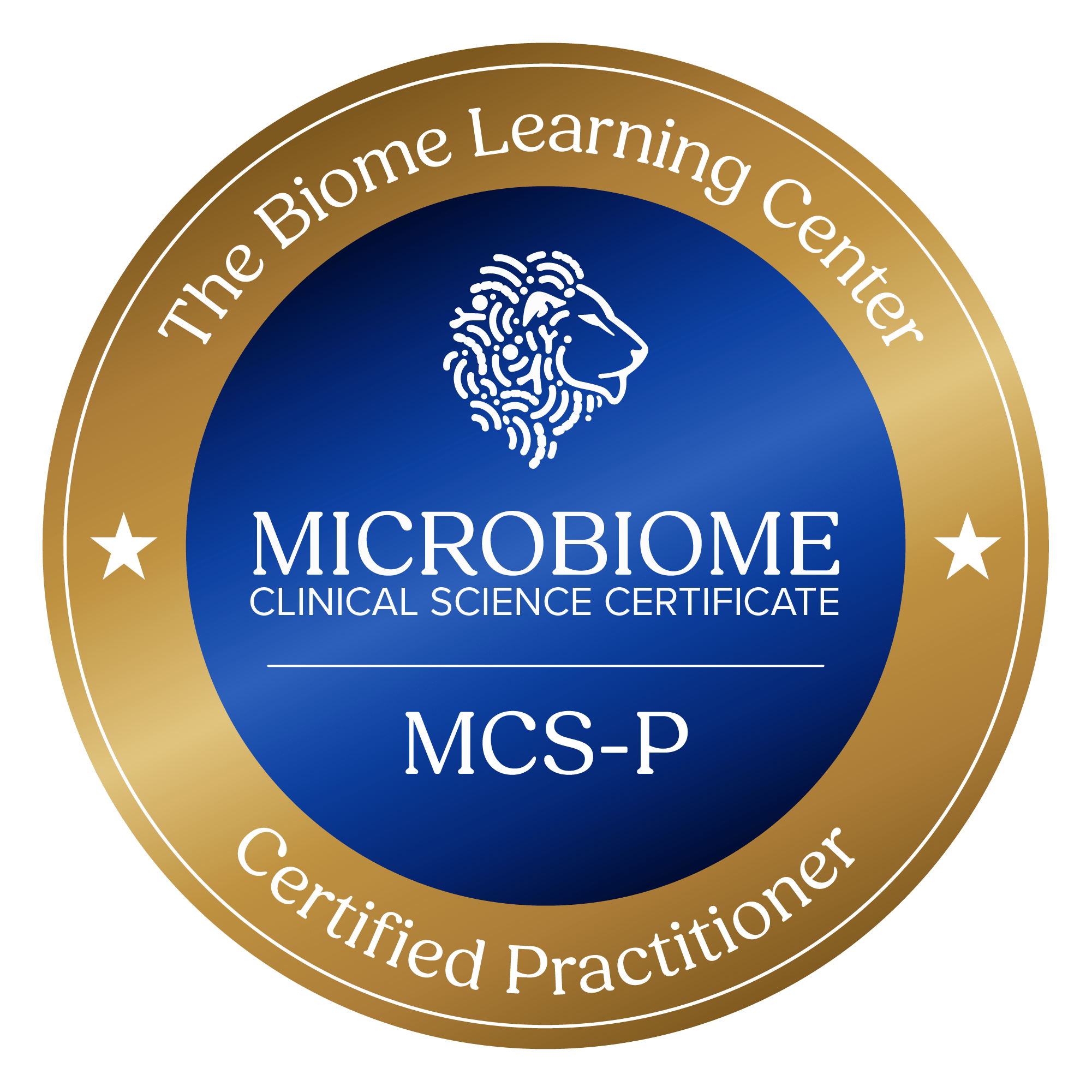 Microbiome Clinical Science Certificate — Certified Practitioner seal